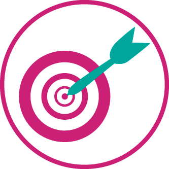 A target board with an arrow hitting the centre