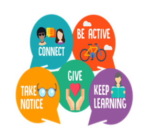 Connect, be active, give, keep learning, take notice
