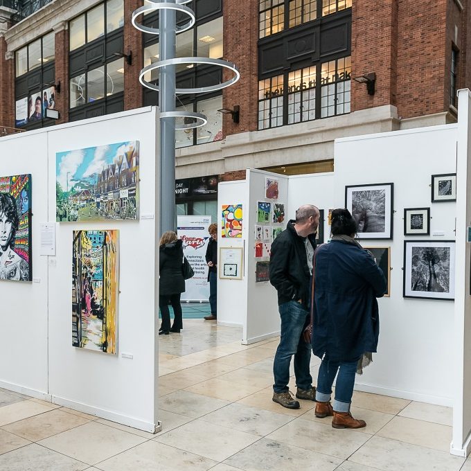 Photograph of an art exhibition