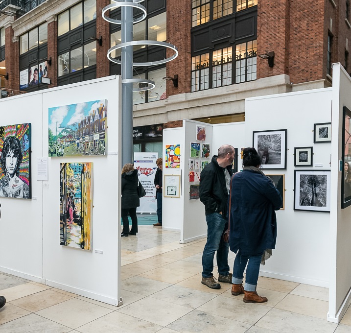Photograph of an art exhibition