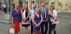 Staff outside York Minster. JPEG