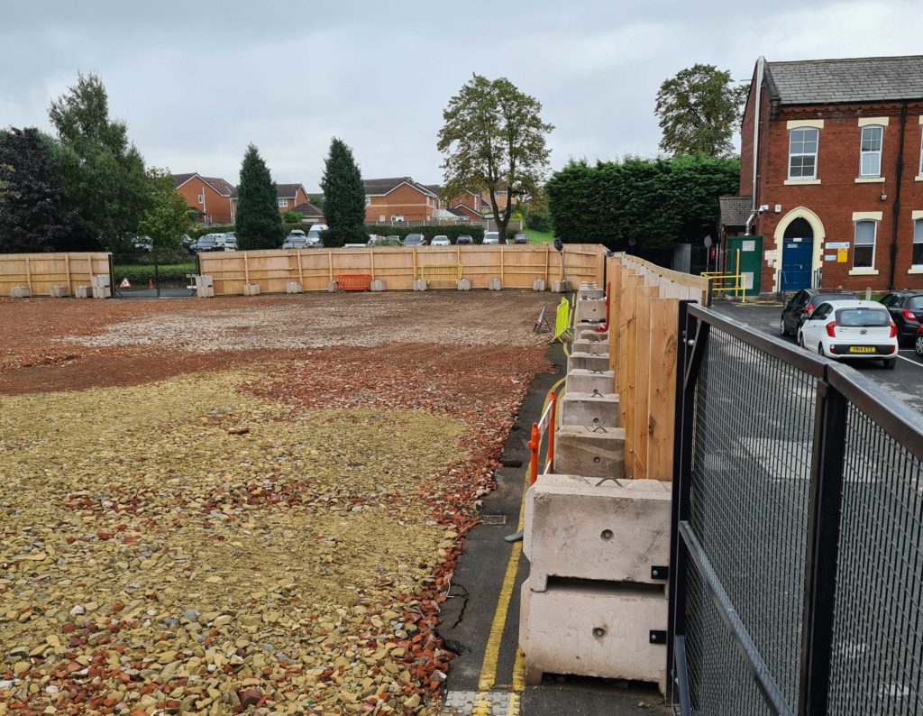 St Mary's admin block demolished site