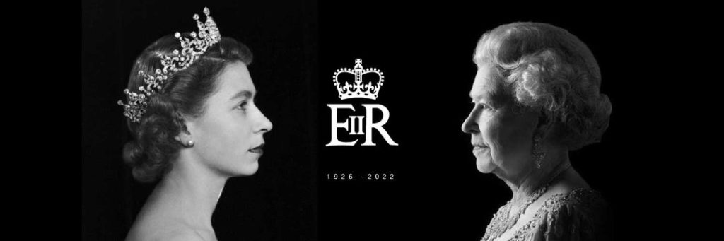 Images of the Queen as a young woman and older lady