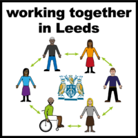 Working together in Leeds easy read icon