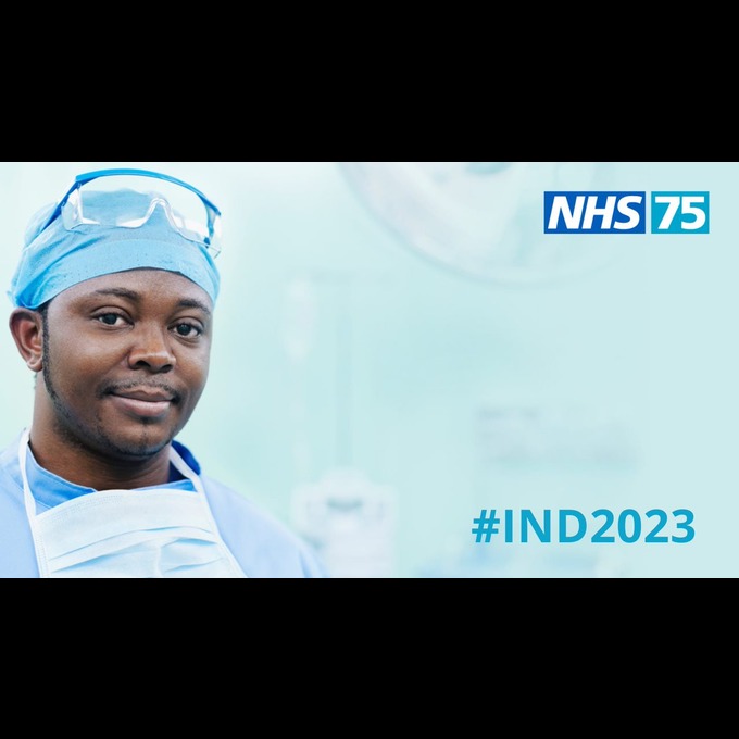nurses day picture with nhs 75 logo