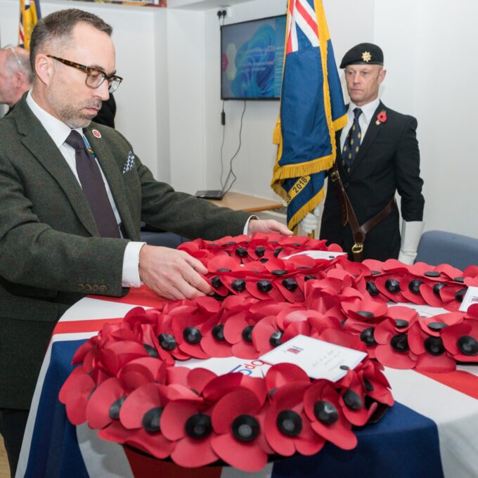 David Rowley, Head of Operations for our Regional and Specialist Services laying a wreath.
