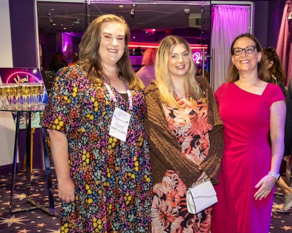 Three staff from our Emerge service at the awards event in Blackpool. 