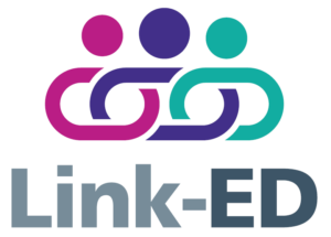 link-ed logo of 3 heads